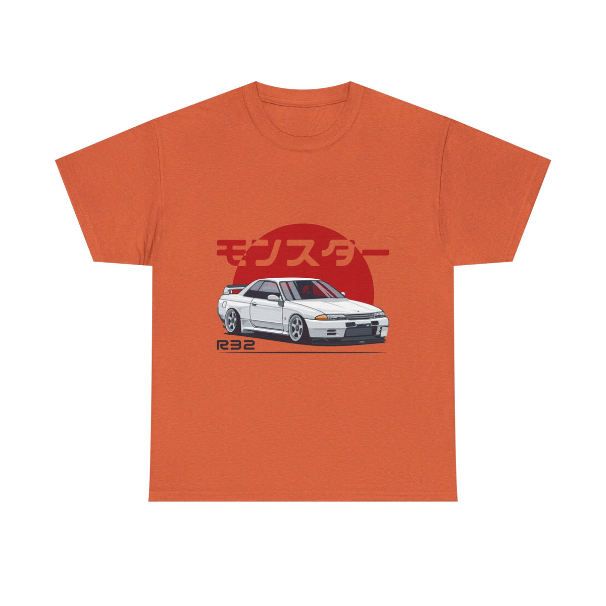 Maglietta Nissan Skyline GTR R32 Samurai Luna Rossa Tramonto Maglietta Nissan Skyline GTR R32 Samurai Luna Rossa Tramonto